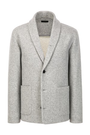 라이트그레이 울저지 숄카라 자켓 (JNJA5D302G1)