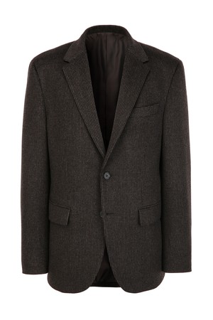 [Piacenza 원단] 다크브라운 캐시미어 100% 베이직 포켓  자켓 (JNJA5D603W3)