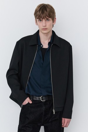 [THE TWILL] [G.B.Conte] 트윌 카라넥 블루종 (JNJU5C001BK)