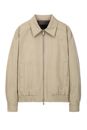 [BISENTINO] 라이트베이지 세미오버핏 코튼 혼방 스윙탑 (JNJU5C110I1)