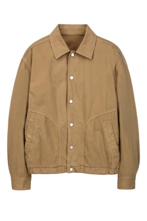 다크베이지 가먼트다잉 카라 셋업 점퍼 (JNJU5C207I3)