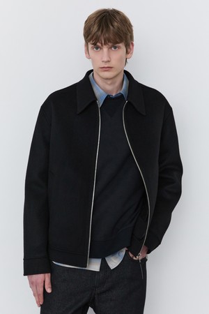 블랙 핸드메이드 카라 블루종 (JNJU5D201BK)