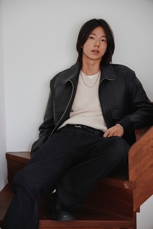 블랙 리얼레더 카라 블루종 점퍼 (JNJU5D778BK)