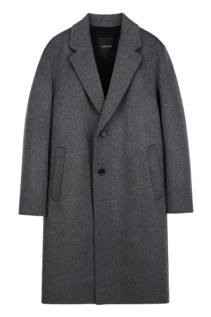 다크그레이 캐시미어 블렌드 핸드메이드 싱글 코트 (JNCO5D201G3)