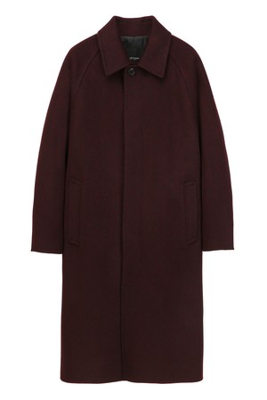 다크레드 캐시미어 블렌드 핸드메이드 발마칸 코트 (JNCO5D202R3)