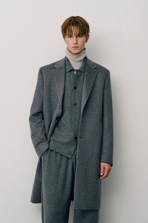그레이 캐시미어 100%  비즈니스 코트 (JNCO5D203G2)