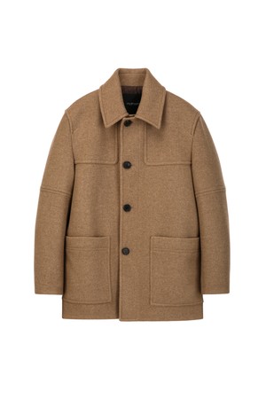 베이지 워크웨어 패딩 코트 (JNCO5D207I2)