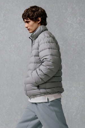 [AIRY DOWN] 경량 립스탑 구스다운 점퍼 - 라이트그레이(JNJU5D320G1)