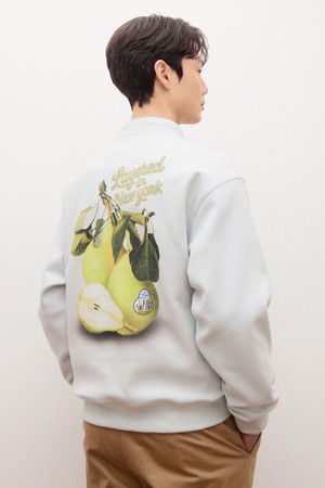 [NEW YORK PALETTE] NEWYORK PEAR 그래픽 맨투맨 - 라이트그린(JNTS6A202E1)