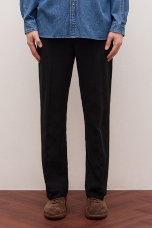 [SEMIWIDE-FIT] 오버핏 셋업 팬츠 - 블랙(JNPA6A281BK)