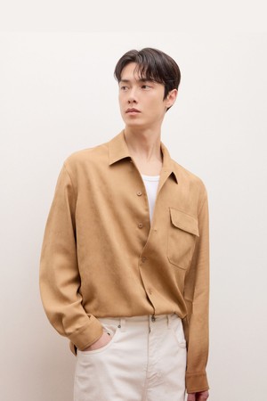 스웨이드 터치 셔츠 - 베이지(JNSH6A103I2)