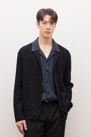 울 블렌드 자켓 가디건 - 다크네이비(JNSW6A211N3)