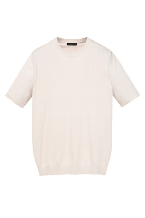 실크 블렌드 크루넥 니트 - 라이트베이지 (JNSW6B302I1)