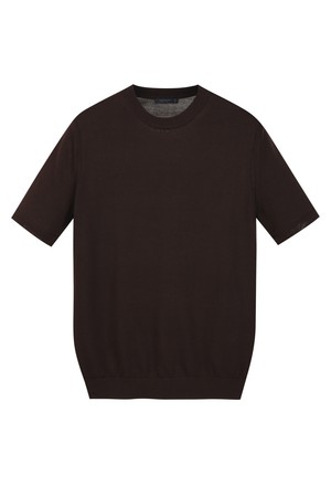 실크 블렌드 크루넥 니트 - 다크브라운 (JNSW6B302W3)