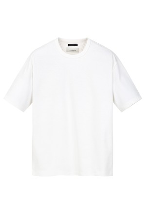 세미오버핏 라운드 티셔츠 - 오프화이트 (JNTS6B311WT)