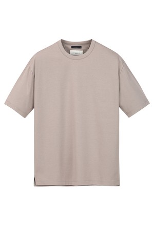 세미오버핏 라운드 티셔츠 - 다크베이지 (JNTS6B311I3)