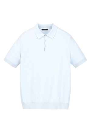 실키 카라 니트 - 스카이블루 (JNSW6B303B1)