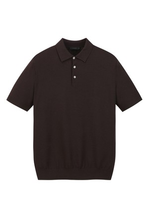 실키 카라 니트 - 다크브라운 (JNSW6B303W3)