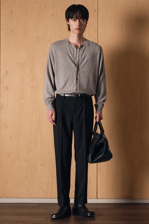 High Wool Blended Comfort Set-up Pants (Black) TNPA6E100BK
