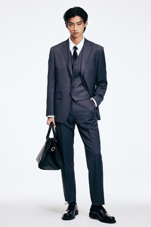 Classic Wool Suit Pants (Charcoal Grey) TNPA6E103CG