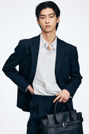 High Wool Blended Comfort Set-up Jacket (Navy) TNJA6E100N2