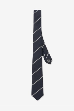 Wool Blended Regimental Slim Tie (Dark Navy) TNNE6E101N2