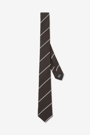 Wool Blended Regimental Slim Tie (Deep Brown) TNNE6E101D2