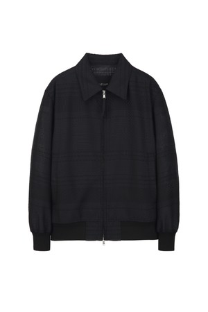 크로쉐 체크 블루종 - 블랙 (JNJU6B602BK)