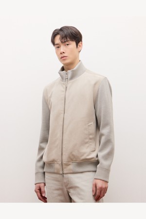 니트 하이브리드 스웨이트 터치 점퍼 - 라이트그레이 (JNJU6A106G1)