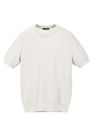 코튼 강연 크루넥 니트 - 라이트그레이 (JNSW6B402G1)