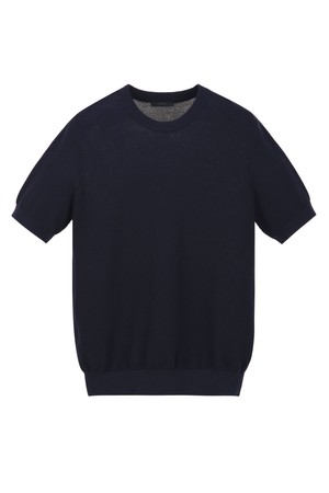 코튼 강연 크루넥 니트 - 다크네이비 (JNSW6B402N3)