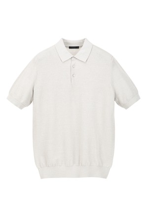 코튼 강연 카라 니트 - 라이트그레이 (JNSW6B401G1)