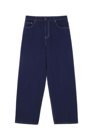 프렌치 롤업 데님 팬츠 - 프렌치 블루 (JNPA6B702B3)