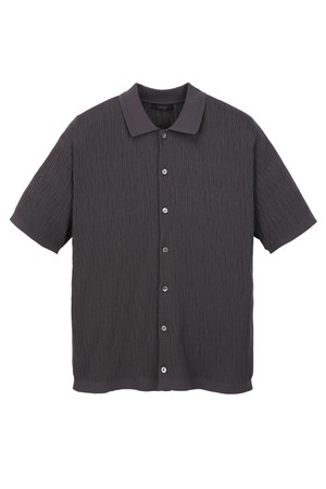 플리츠 카라 가디건 - 다크그레이 (JNSW6B604G3)