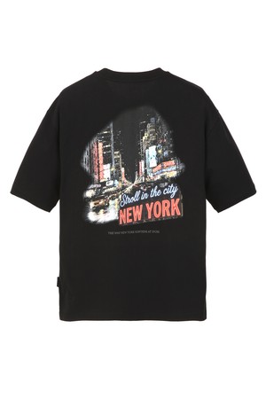 [EXCLUSIVE][NEWYORK PALETTE] CITY NIGHT 그래픽 티셔츠 - 블랙 (JNTS6B701BK)