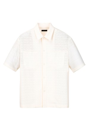 크로쉐 니트 셔츠 셋업 - 화이트 (JNSH6B513WT)