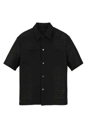 크로쉐 니트 셔츠 셋업 - 블랙 (JNSH6B513BK)