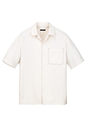 원워시드 반팔 데님 셋업 셔츠 - 아이보리 (JNSH6B201IV)