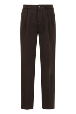 [TAPERED FIT]  가먼트다잉 스트링 코튼 팬츠 - 다크브라운 (JNPA6D102W3)