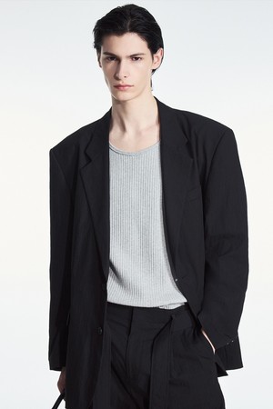 Oversized Viscose Jacket (Black) TNJA6E201BK