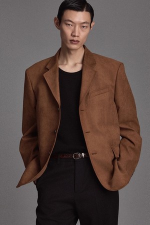 Faux Suede Jacket (Camel Brown) TNJA6F102CM