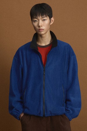 Oversized Fleece Zip-Up Jacket (Blue) TNJU6F110B2