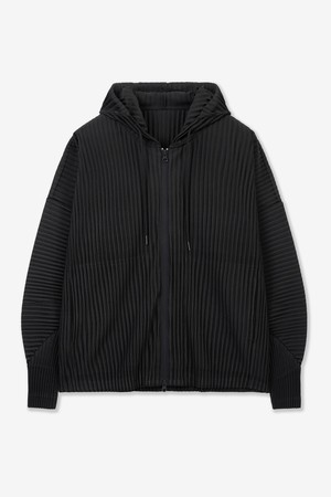 Yoyogi Pleats Hooded Zip-Up (Black) TNJU6F112BK