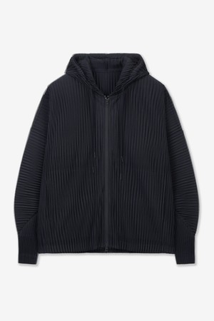Yoyogi Pleats Hooded Zip-Up (Navy) TNJU6F112N2