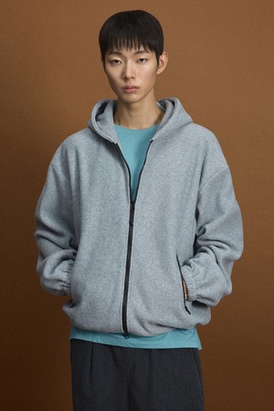 Oversized Fleece Hoodie Jumper (Light Grey) TNJU6F111G2