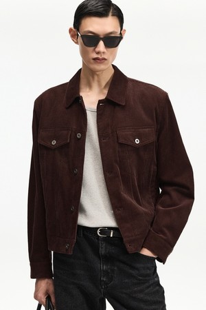 Corduroy Trucker (Dark Brown) TNJU6F100W2