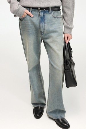 Flared Denim Pants (Washed Blue) TNPA6F110B2