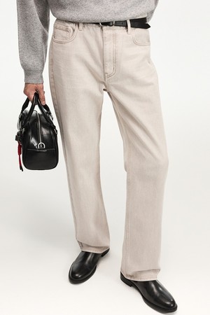 Lot.872 Straight Pigment Dyed Denim Pants (Washed Beige) TNPA6F116I2