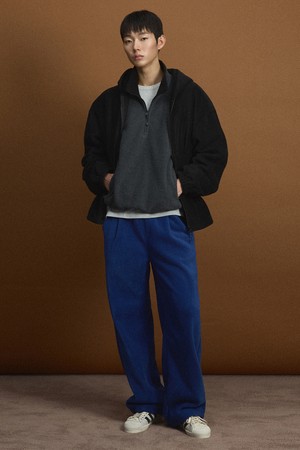 Fleece Wide-Leg Pants (Blue) TNPA6F112B2
