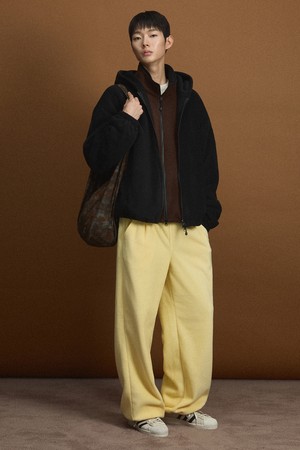 Fleece Wide-Leg Pants (Butter Yellow) TNPA6F112Y2